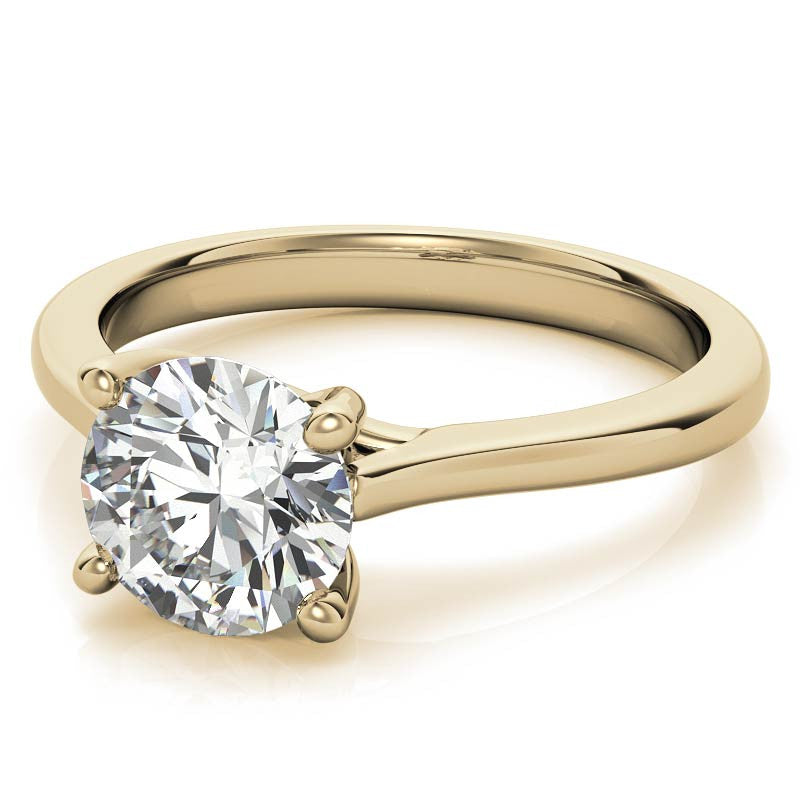 Round Petite Trellis 4-Prong Solitaire Ring