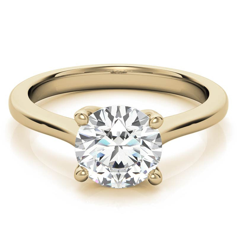 Round Petite Trellis 4-Prong Solitaire Ring