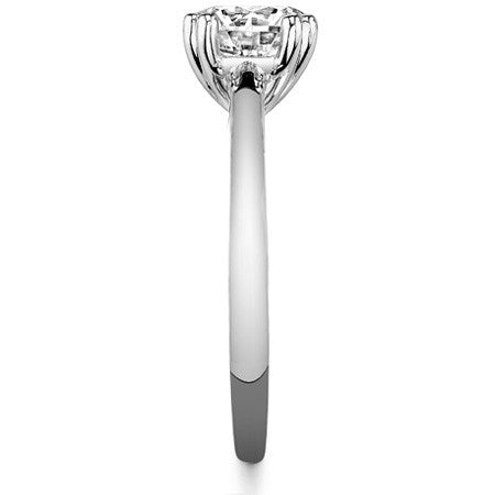 Round Double Prong Cathedral Solitaire Ring