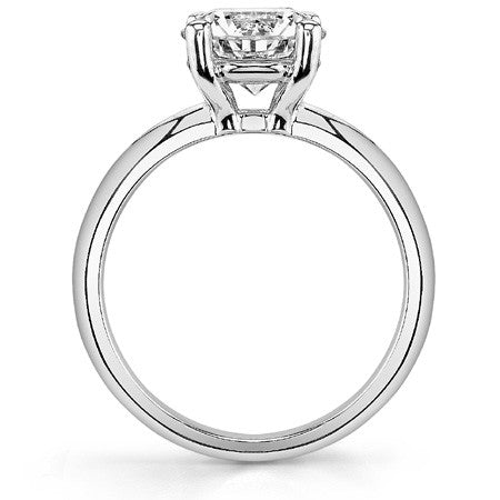 Round Brilliant Moissanite 4-Prong Basket Solitaire Ring