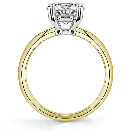 Round Brilliant Moissanite 4-Prong Basket Solitaire Ring