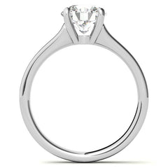 Round Brilliant Moissanite Designer Inspired Low-Set Solitaire Ring