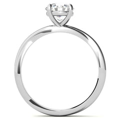 Round Brilliant Moissanite Designer Inspired Twisted Solitaire Ring