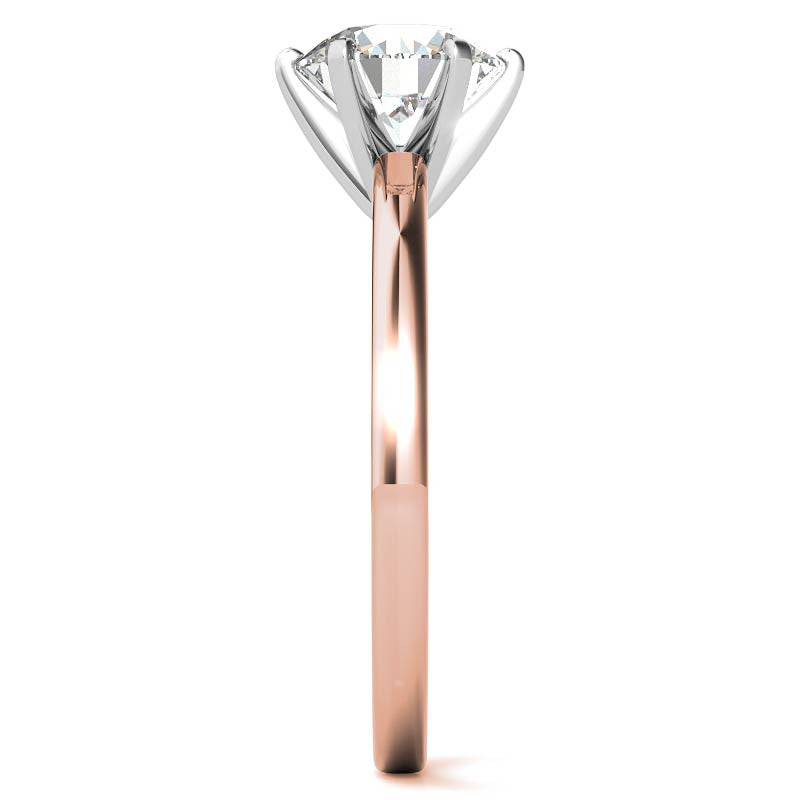 Flat Shoulder Moissanite Solitaire Ring