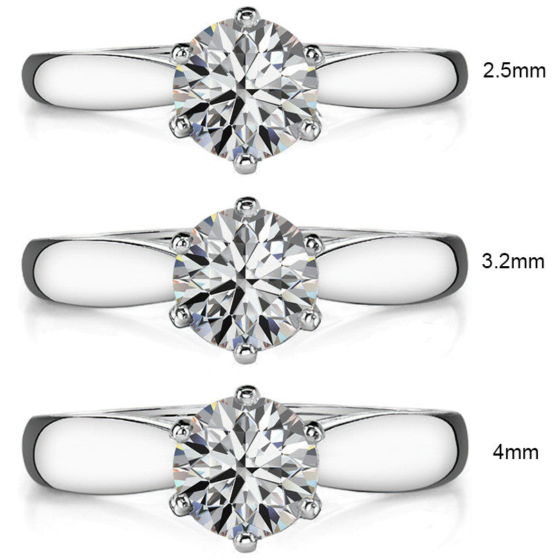 Tapered Cathedral Moissanite Solitaire Ring