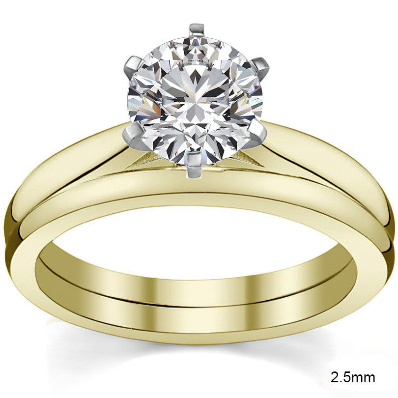 Tapered Cathedral Moissanite Solitaire Ring