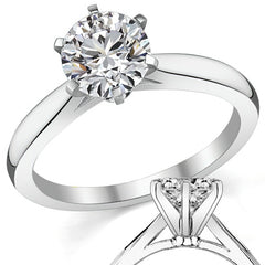 Tapered Cathedral Moissanite Solitaire Ring