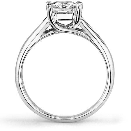 Cushion Cut Round Wider Trellis Solitaire Ring