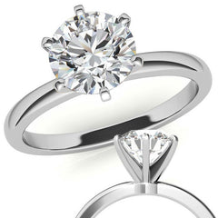 2mm Moissanite Solitaire Ring