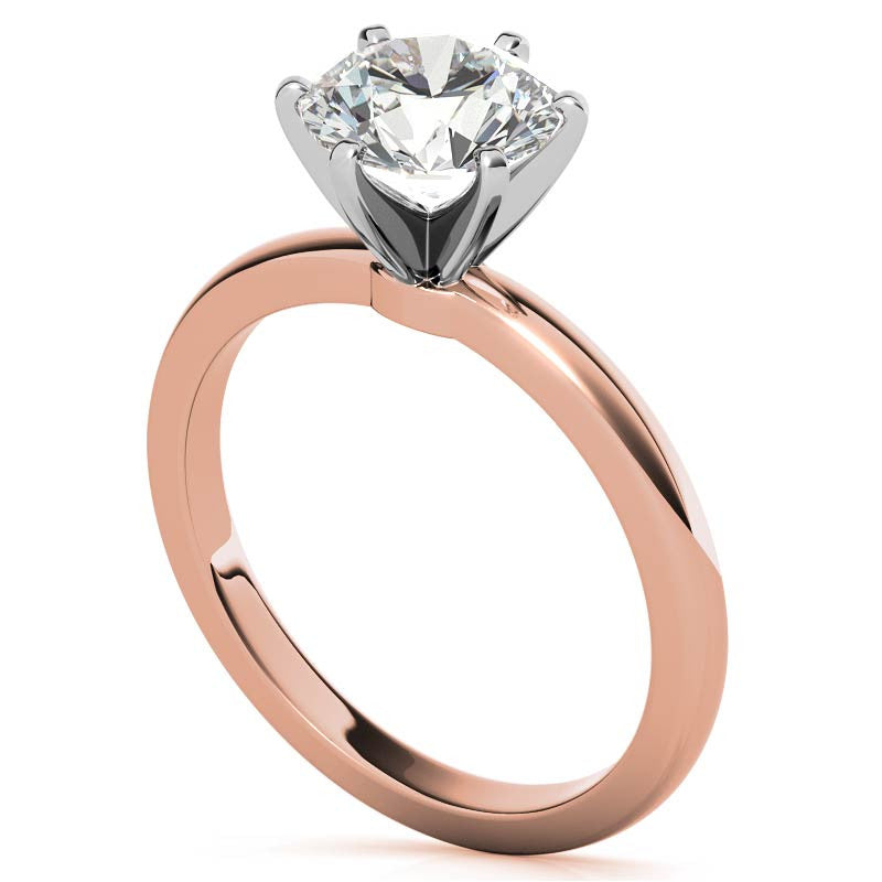 2mm Moissanite Solitaire Ring