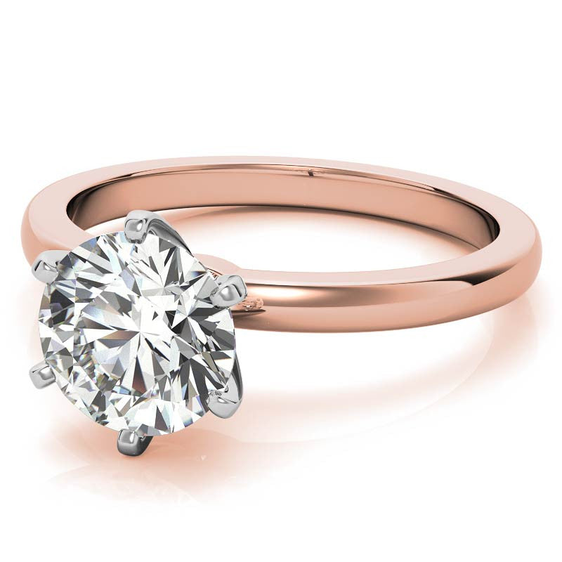 2mm Moissanite Solitaire Ring