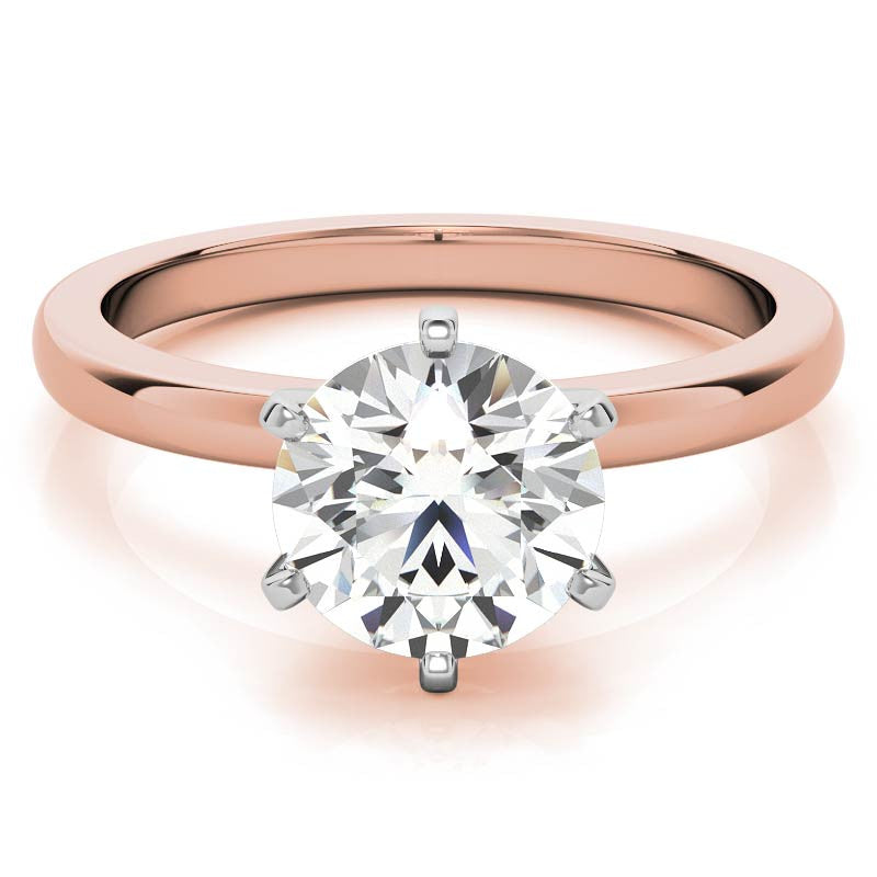 2mm Moissanite Solitaire Ring