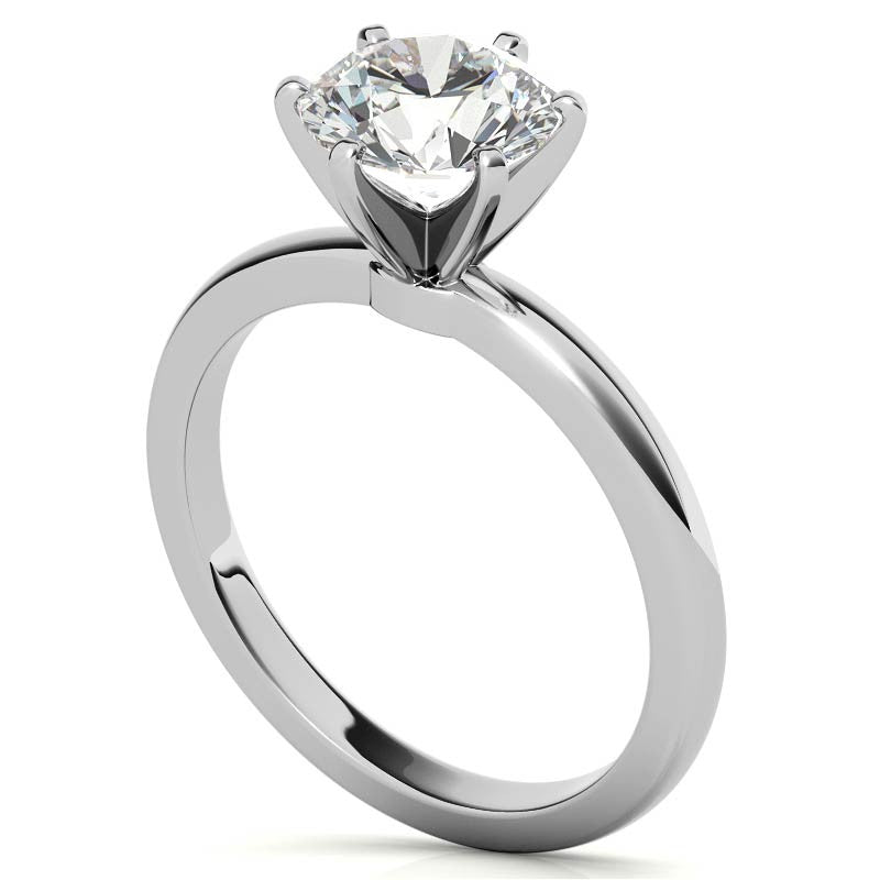 2mm Moissanite Solitaire Ring