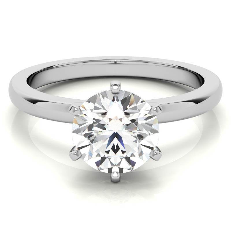 2mm Moissanite Solitaire Ring