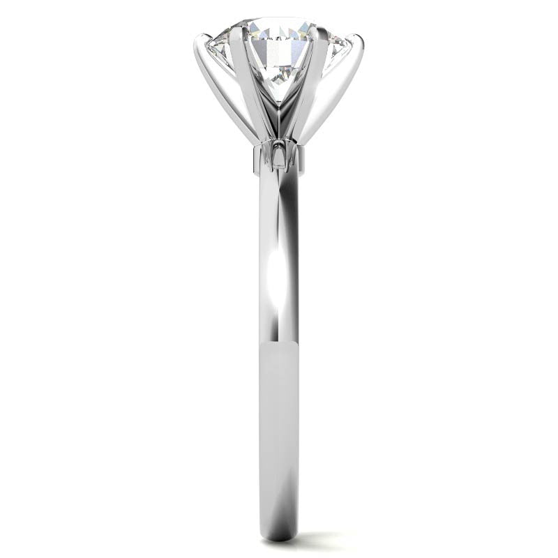 2mm Moissanite Solitaire Ring