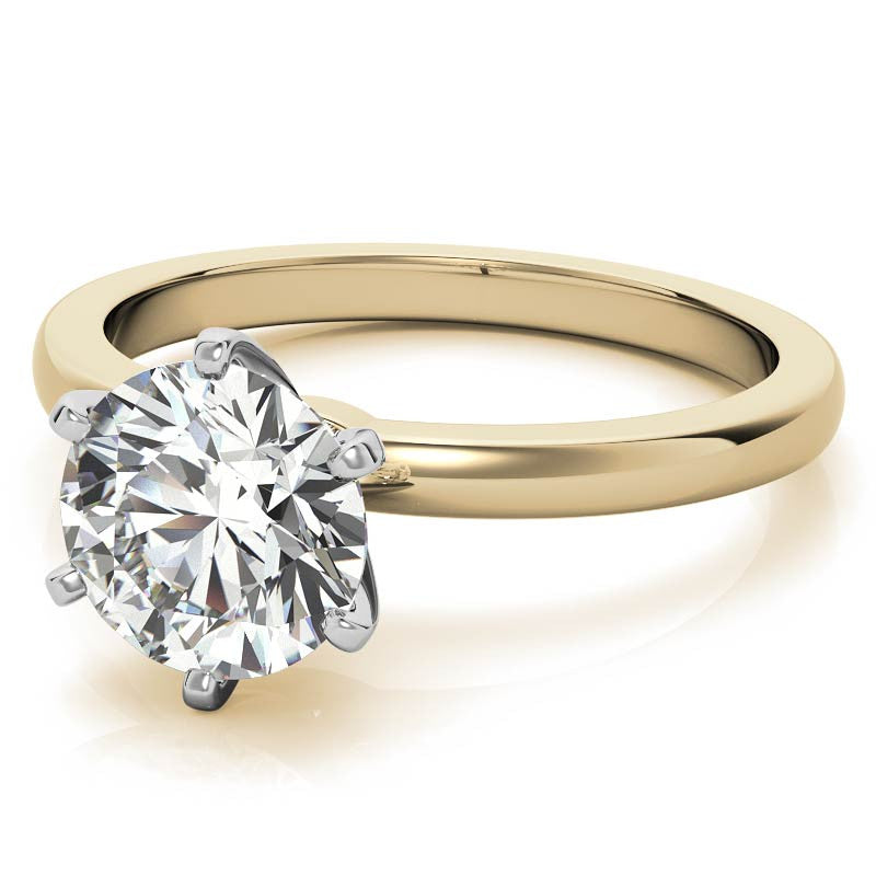 2mm Moissanite Solitaire Ring