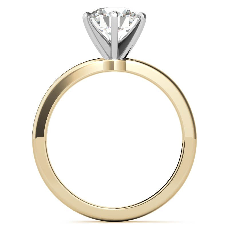 2mm Moissanite Solitaire Ring