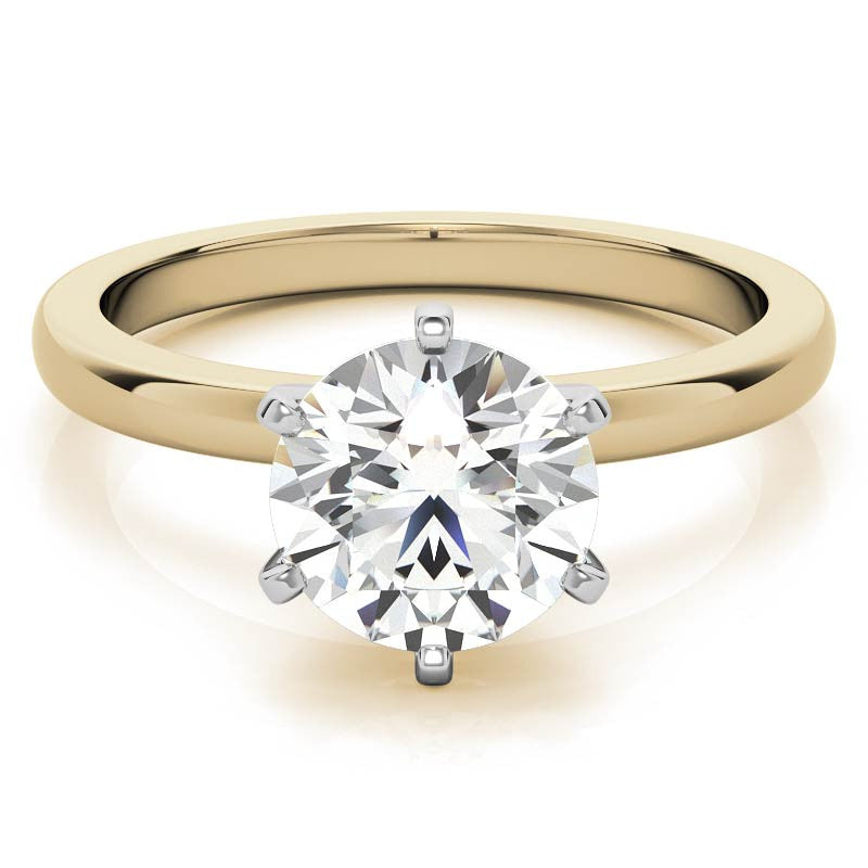 2mm Moissanite Solitaire Ring