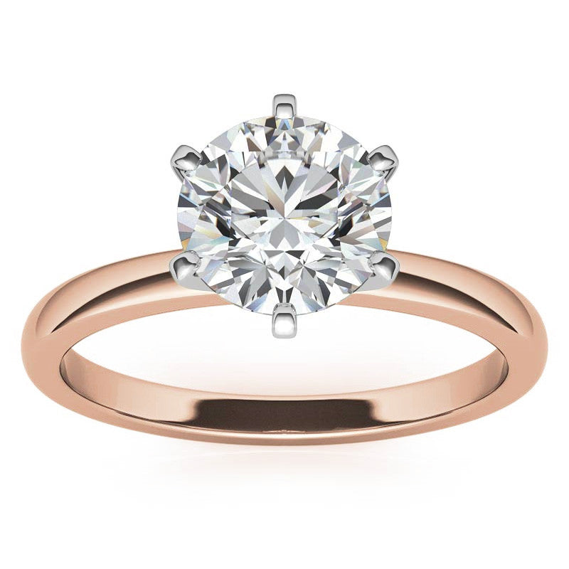 2mm Moissanite Solitaire Ring