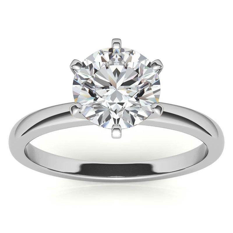 2mm Moissanite Solitaire Ring