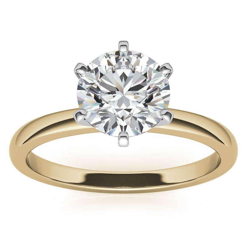 2mm Moissanite Solitaire Ring