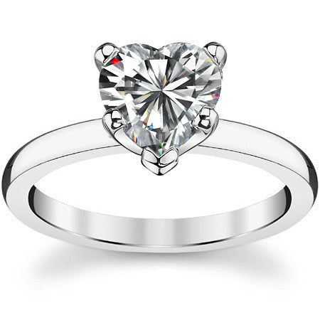 2mm Moissanite Solitaire Ring