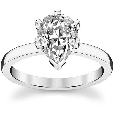 2mm Moissanite Solitaire Ring