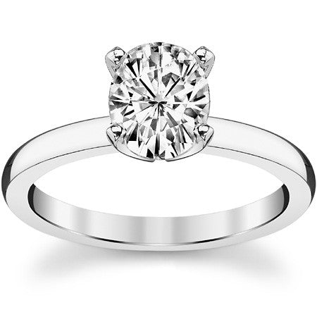 2mm Moissanite Solitaire Ring
