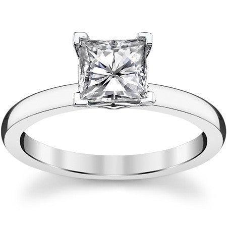 2mm Moissanite Solitaire Ring