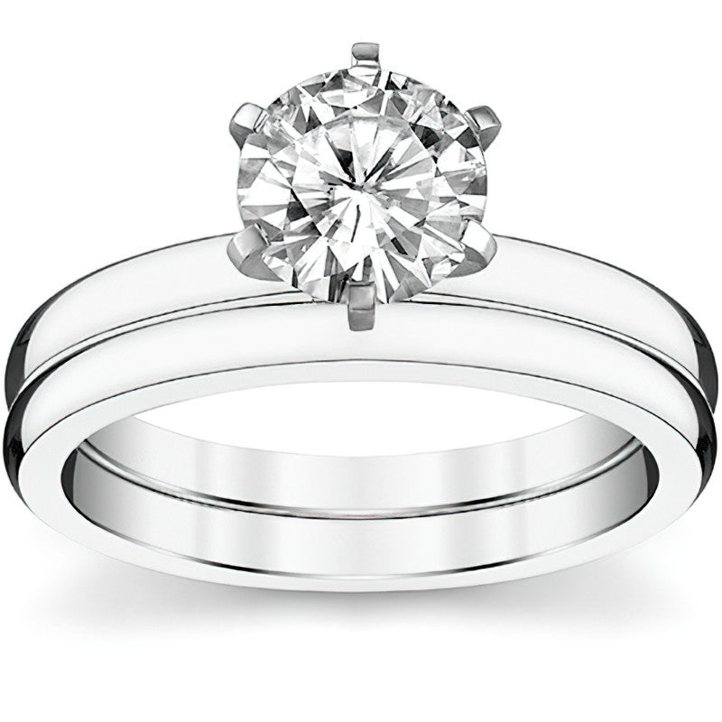 2mm Moissanite Solitaire Ring