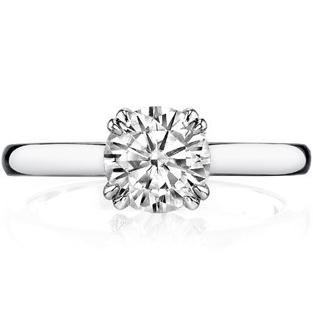 Double Prong 2mm Moissanite Solitaire Ring