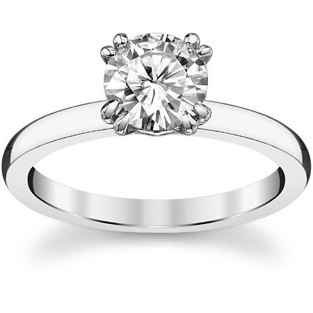 Double Prong 2mm Moissanite Solitaire Ring