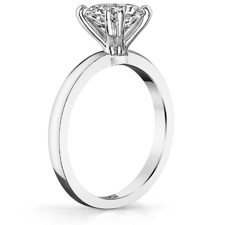 Double Prong 2mm Moissanite Solitaire Ring