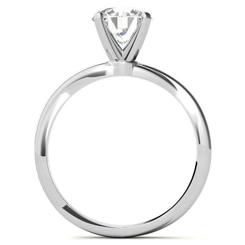 Two-tone Twisted Moissanite Solitaire Ring