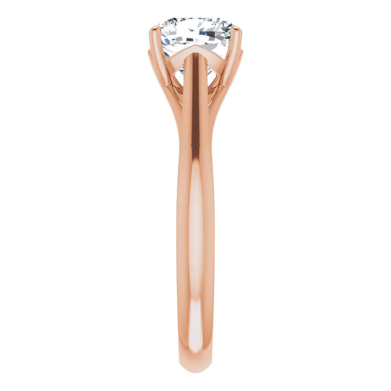 Designer Style Cushion Moissanite Solitaire Ring