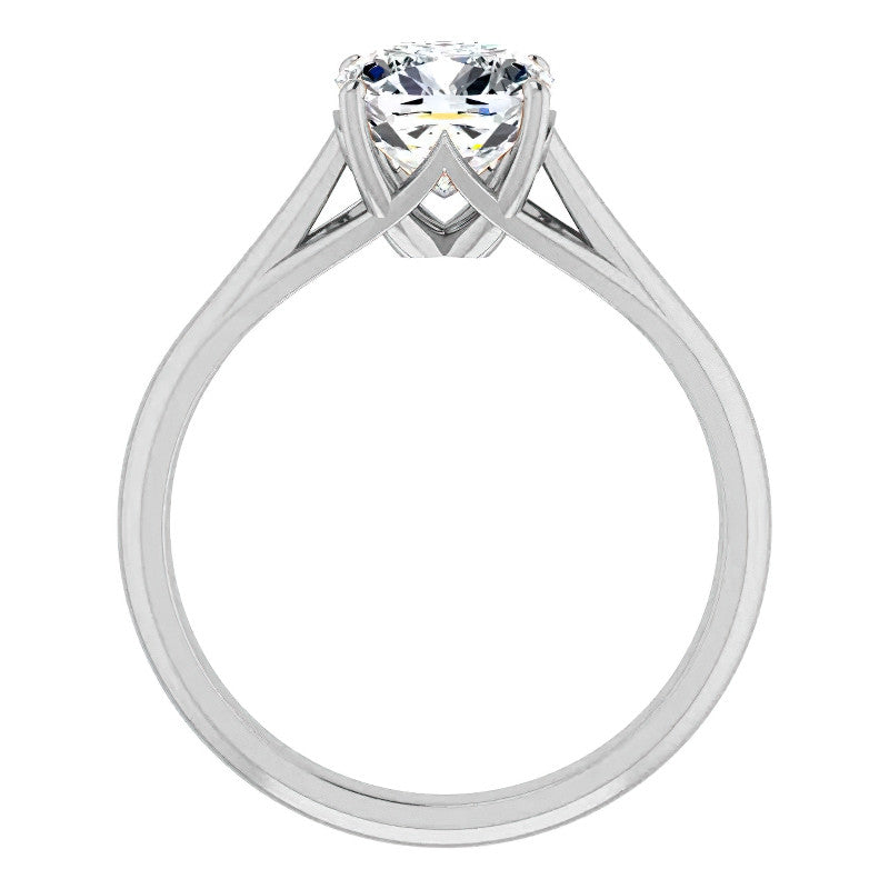 Designer Style Cushion Moissanite Solitaire Ring