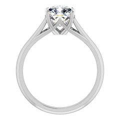 Designer Style Cushion Moissanite Solitaire Ring