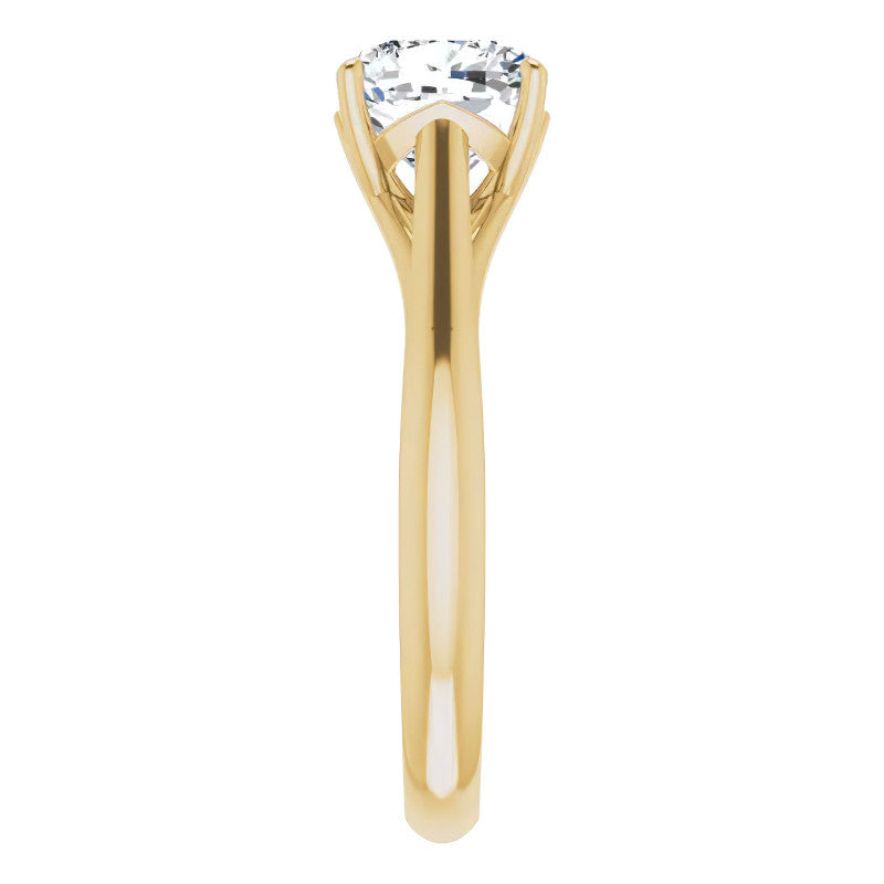 Designer Style Cushion Moissanite Solitaire Ring
