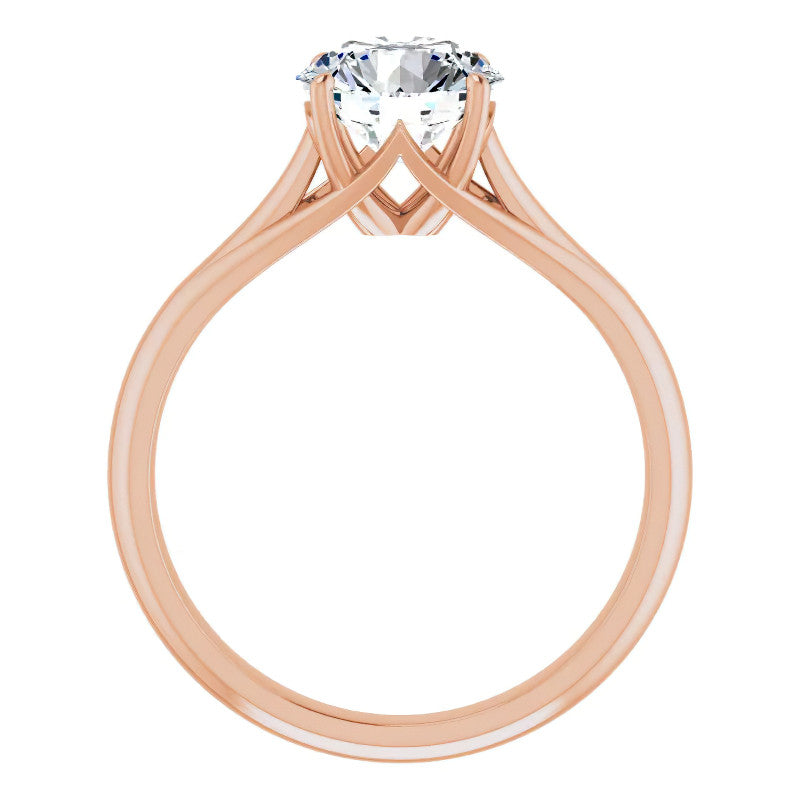 Designer Style Round Brilliant Moissanite Solitaire Ring