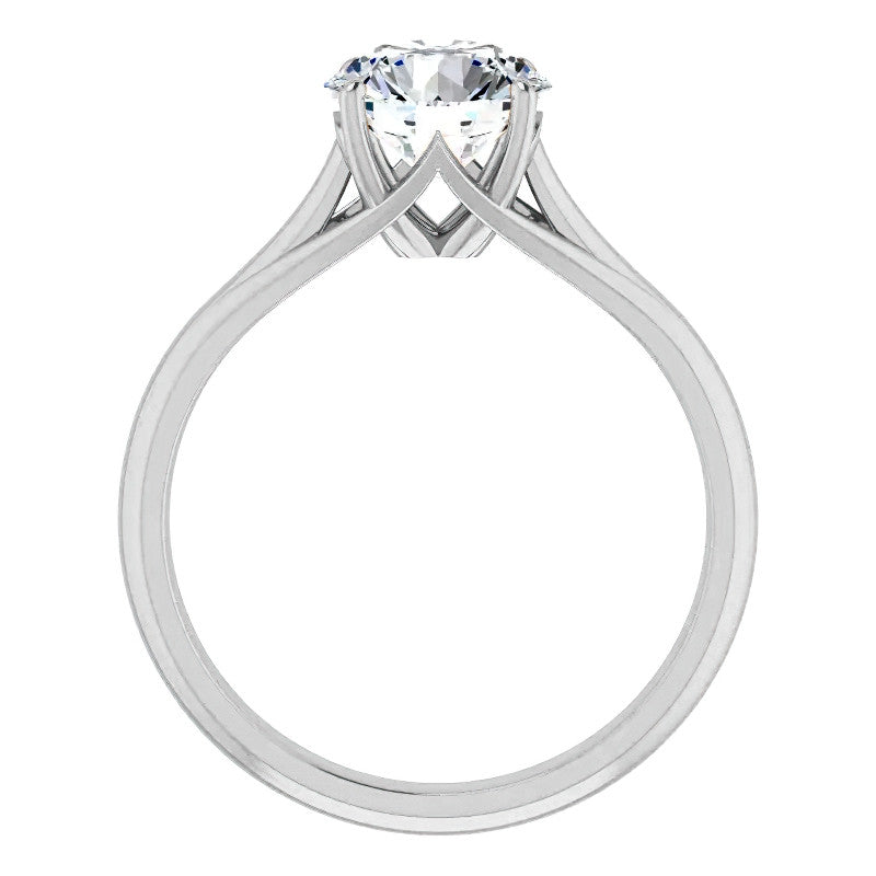 Designer Style Round Brilliant Moissanite Solitaire Ring