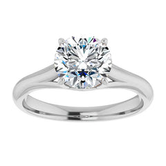 Designer Style Round Brilliant Moissanite Solitaire Ring