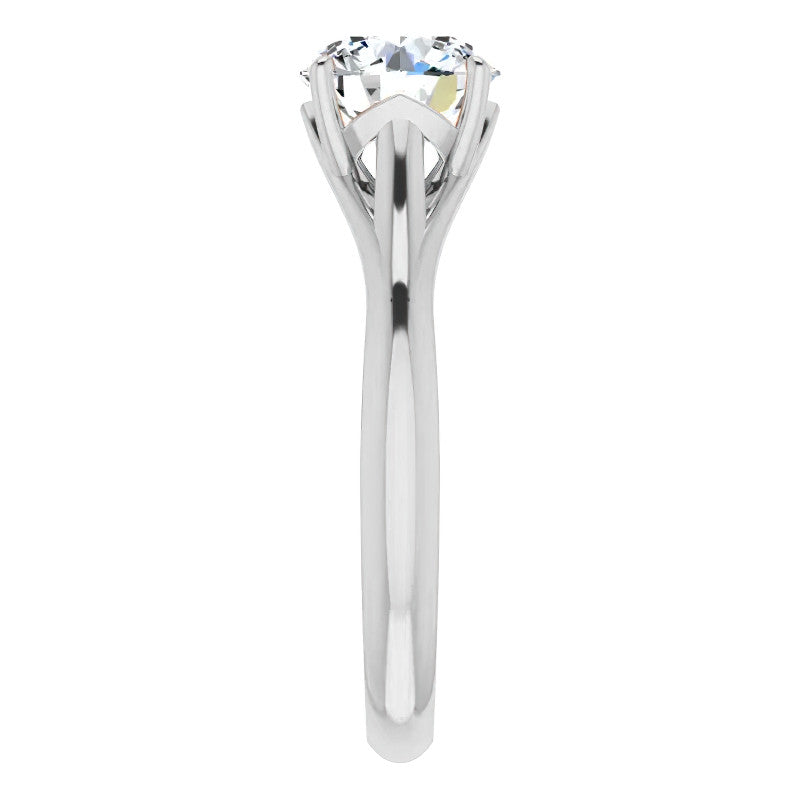 Designer Style Round Brilliant Moissanite Solitaire Ring