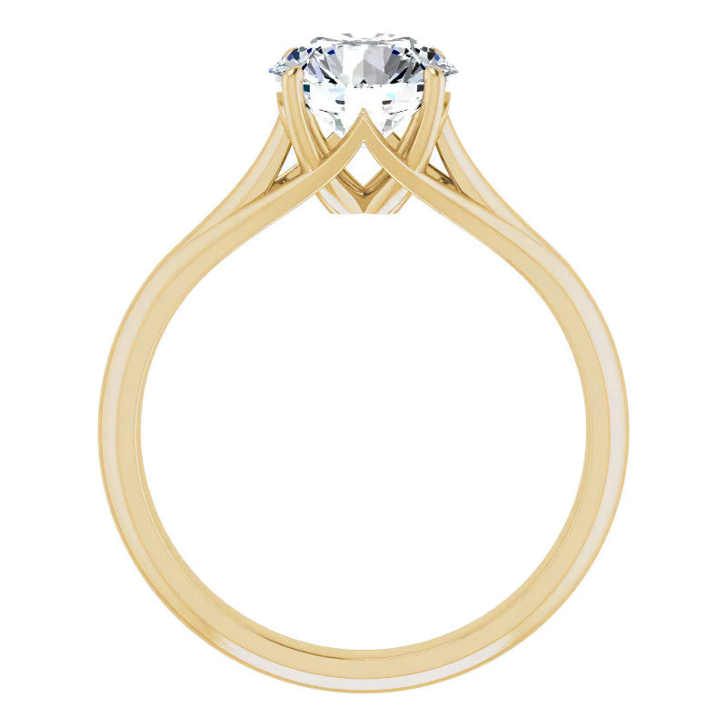 Designer Style Round Brilliant Moissanite Solitaire Ring