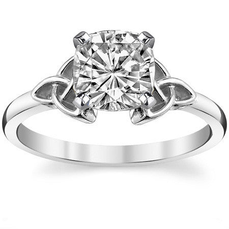 Celtic Knot Moissanite Solitaire Ring