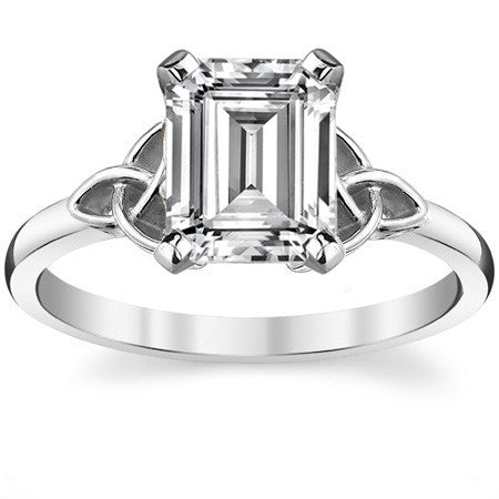 Celtic Knot Moissanite Solitaire Ring