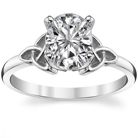 Celtic Knot Moissanite Solitaire Ring