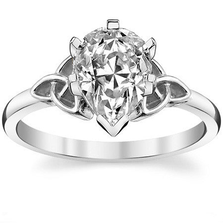 Celtic Knot Moissanite Solitaire Ring