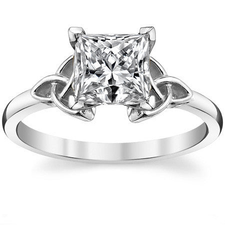 Celtic Knot Moissanite Solitaire Ring