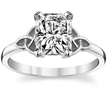 Celtic Knot Moissanite Solitaire Ring