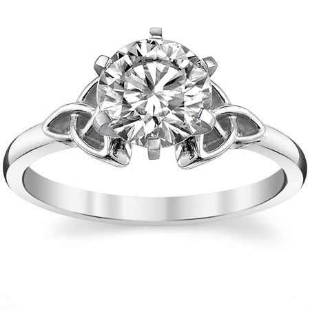 Celtic Knot Moissanite Solitaire Ring